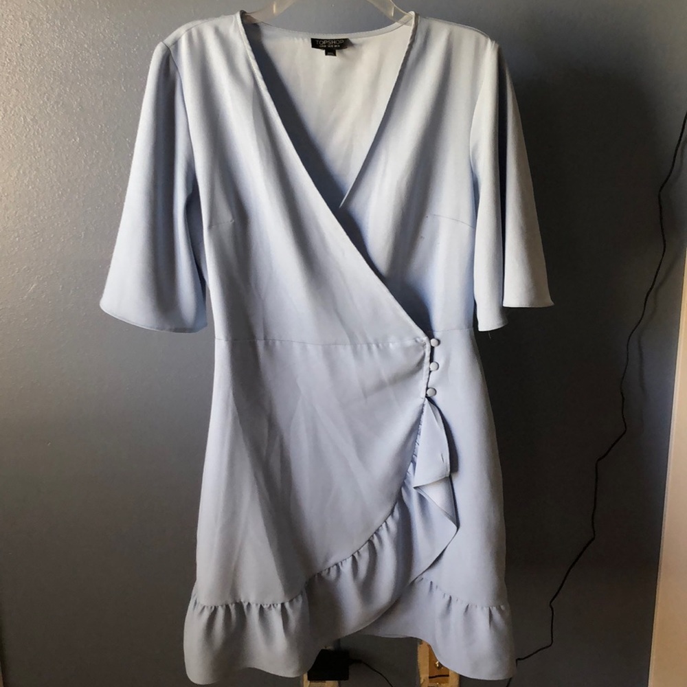 Baby blue pull over dress.